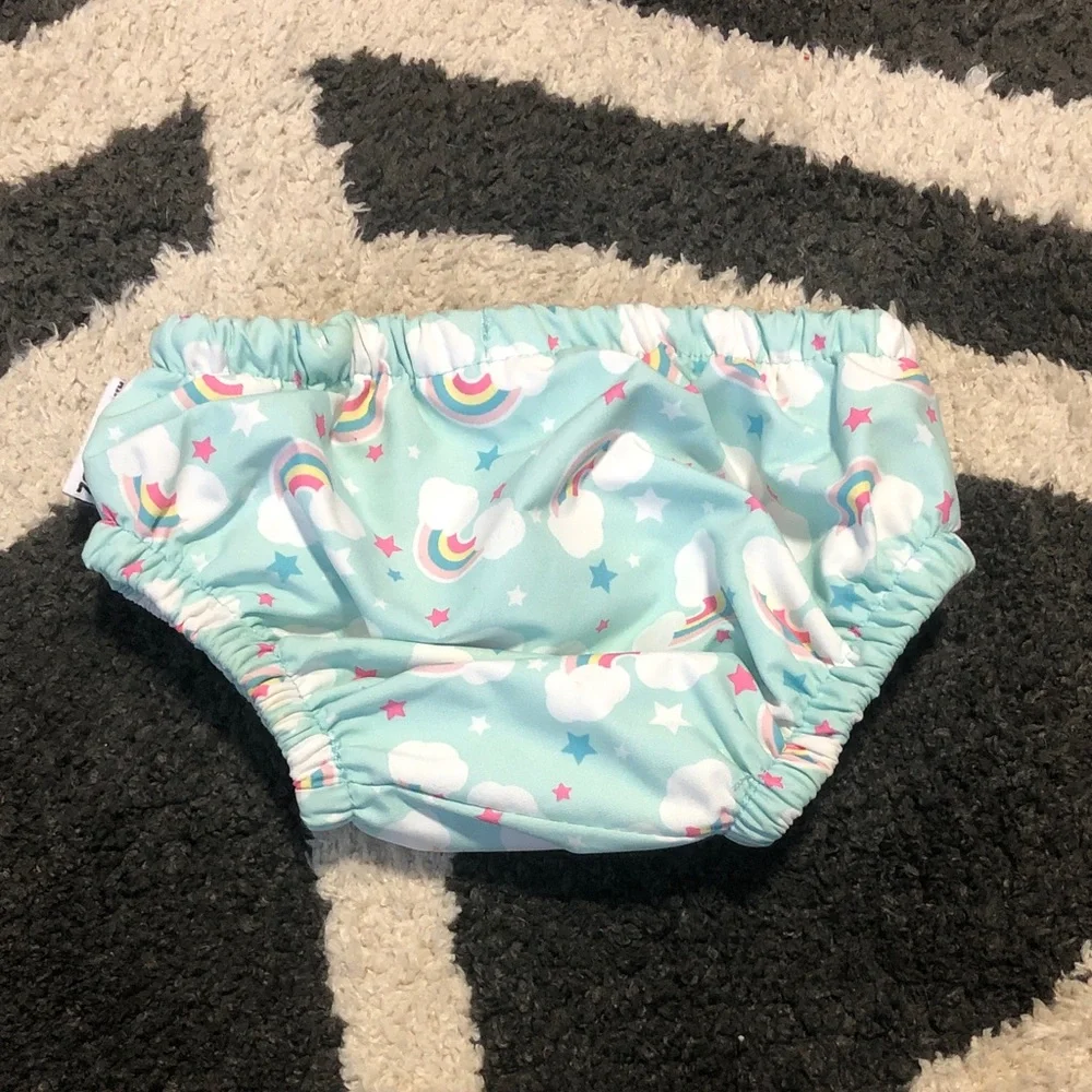 Light Blue Rainbow Diaper Cover